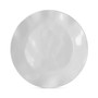 Ruffle White Melamine Dinner Plates, Set of 4