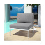 Harmony Armless Outdoor Patio Aluminum Chair