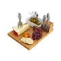 Buxton Bamboo Cheese Board Set with 4 Tools