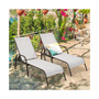 2PCS Patio Lounge Chair Chaise Adjustable Reclining Armrest