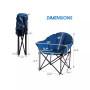 Folding Camping Moon Padded Chair with Carry Bag