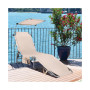 Foldable Lounge Chair Outdoor Adjustable Beach Patio Pool Recliner