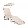 Foldable Lounge Chair Outdoor Adjustable Beach Patio Pool Recliner