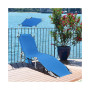 Foldable Lounge Chair Outdoor Adjustable Beach Patio Pool Recliner