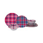Patriotic Plaid Melamine 12 Piece Dinnerware Set, Service for 4