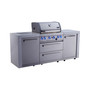 Outdoor Kitchen 400 Deluxe Island with Grill and Cabinets