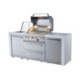 Outdoor Kitchen 400 Deluxe Island with Grill and Cabinets