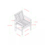 5 Piece Chevron Outdoor Patio Dining Set