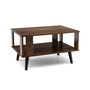 Coffee Table Retro Mid-Century Coffee Table W/Storage Open Shelf