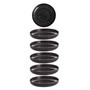 Melamine Camp Charcoal Coupe Round Plate 7" Set/6