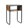 Side Table Industrial Coffee Table w/Metal Frame Rustic End Table Nightstand