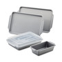 Nonstick Bakeware Set with On-the-Go Cake Pan and Lid, 5-Piece