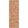 Courtyard Rust and Sand 2'7" x 8'2" Runner Outdoor Area Rug