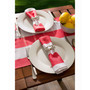 Coral Cabana Stripe Outdoor Table Runner with Zipper 14" X 108"