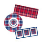 Certified Internationa Patriotic Plaid Melamine Hostess, Set 3 Piece