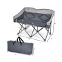 Folding Camping Chair Loveseat Double Seat