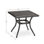 Cast Aluminum 20" Square Outdoor End Table, Created for Macy's