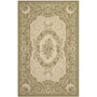 Courtyard Cream and Green 8' x 11' Sisal Weave Outdoor Area Rug