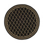 Courtyard Black and Beige 6'7" x 6'7" Sisal Weave Round Outdoor Area Rug