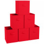 Foldable Storage Cube Bin with Dual Handles- Set of 6
