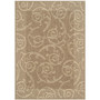 Courtyard Brown and Natural 7'10" x 7'10" Square Outdoor Area Rug