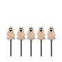 Ghost Shaped Halloween 5 Piece Pathway Markers with 3.75' Black Wire Set