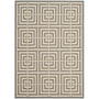 Courtyard Gray and Cream 5'3" x 7'7" Sisal Weave Outdoor Area Rug