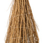42" H Lighted Wooden Witch's Broom Porch Decor