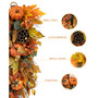 25" H Fall Pumpkin Leaf Swag