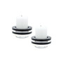 Tuxedo Crystal Candleholder - Set Of2