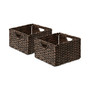 Foldable Handwoven Cube Storage Baskets, Set of 2