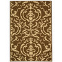 Courtyard Chocolate and Natural 7'10" x 7'10" Round Outdoor Area Rug