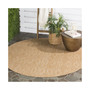Courtyard Natural 6'7" x 6'7" Round Outdoor Area Rug