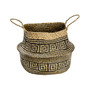 Set of 2 Folding Seagrass Belly Baskets