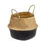 Set of 2 Folding Seagrass Belly Baskets