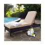 Palm Harbor Outdoor Wicker Chaise Lounge With Cushions