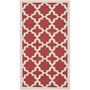 Courtyard Red and Bone 2' x 3'7" Sisal Weave Outdoor Area Rug