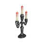 Antique-Like Skull Trio 3 Piece Halloween Candelabra Set, 13.75"