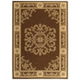 Courtyard Chocolate and Natural 2'3" x 14' Runner Outdoor Area Rug