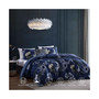 Delphine Blue Bedding 100% Cotton 230 Thread Count 5-Piece Queen Size Reversible Comforter Set