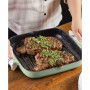 Enameled Cast Iron, 11" Square Grill Roasting Pan
