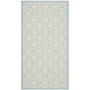 Courtyard Beige and Aqua 2' x 3'7" Sisal Weave Outdoor Area Rug
