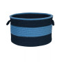 Color Block Round Braided Storage Basket