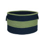 Color Block Round Braided Storage Basket