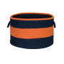 Color Block Round Braided Storage Basket