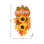 22.5" H Fall Metal Pumpkin Sunflower Swag Wall Decor