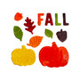 Fall Leaves and Pumpkins Thanksgiving Gel 9 Piece Window Clings Set