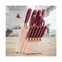Argentum Red 14-Pc. Cutlery Block Set