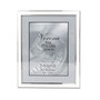 Silver Plated Metal with White Enamel Picture Frame - 8" x 10"
