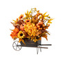 14" L Fall Floral Cart Centerpiece